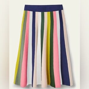 Boden Colette Knitted Rainbow Striped Skirt- Size 6